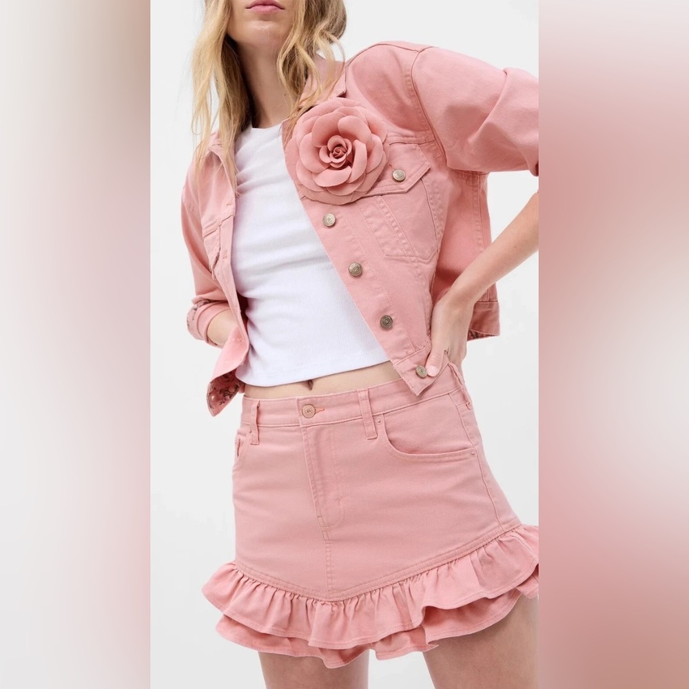 Gap x Loveshackfancy Pink Ruffle Mini
